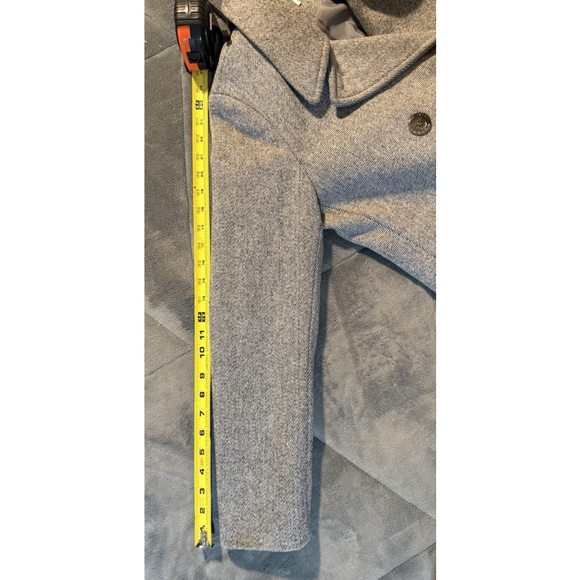 Calvin Klein Women's Gray Tweed Wool Blend Double Breasted Lined Pea Coat Size 4 - Picture 4 of 12